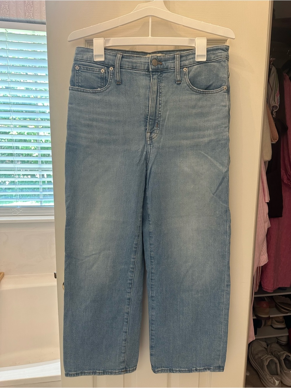 Madewell Light Blue Slim Wide-Leg Crop Women's Jeans